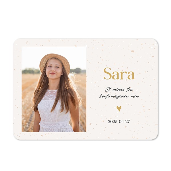 Enkle Fotokort liggende runde hjørner 14,3 x 10 cm