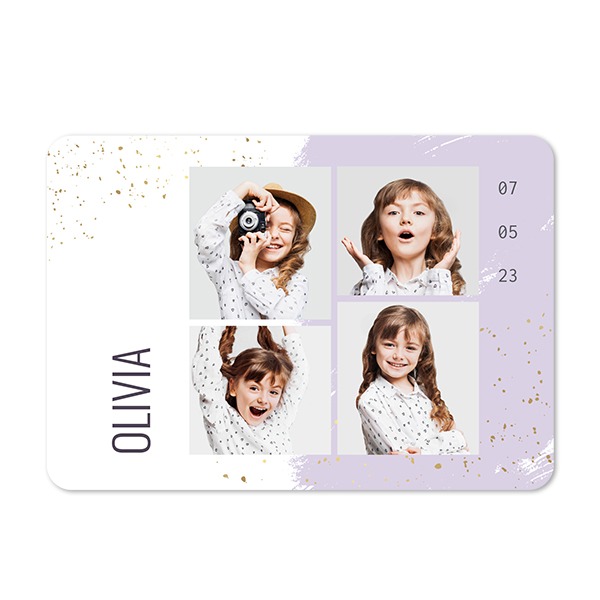 Single card landscape rounded corners 14,3 x 10 cm