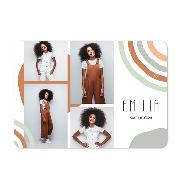 Enkla fotokort liggande rundade hörn 14,3 x 10 cm