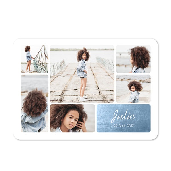 Single card landscape rounded corners 14,3 x 10 cm