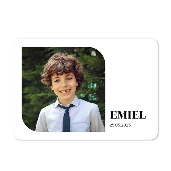 Single card landscape rounded corners 14,3 x 10 cm