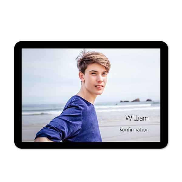 Enkla fotokort liggande rundade hörn 14,3 x 10 cm