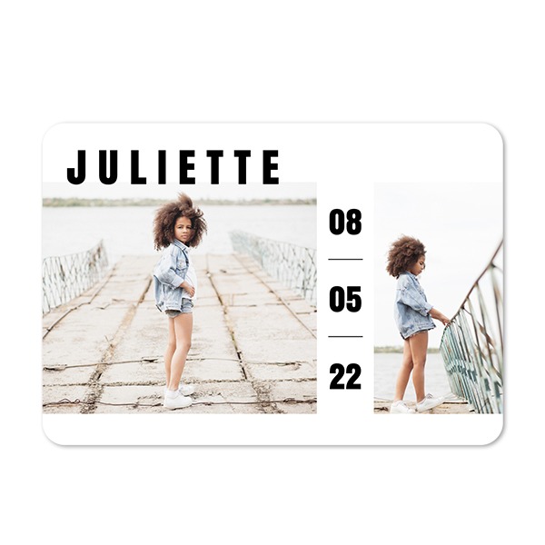 Single card landscape rounded corners 14,3 x 10 cm