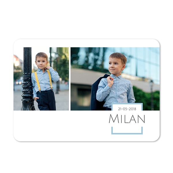 Faire-part 1 volet Paysage coins arrondis 14,3 x 10 cm