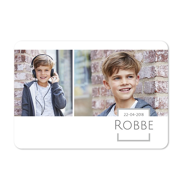 Single card landscape rounded corners 14,3 x 10 cm