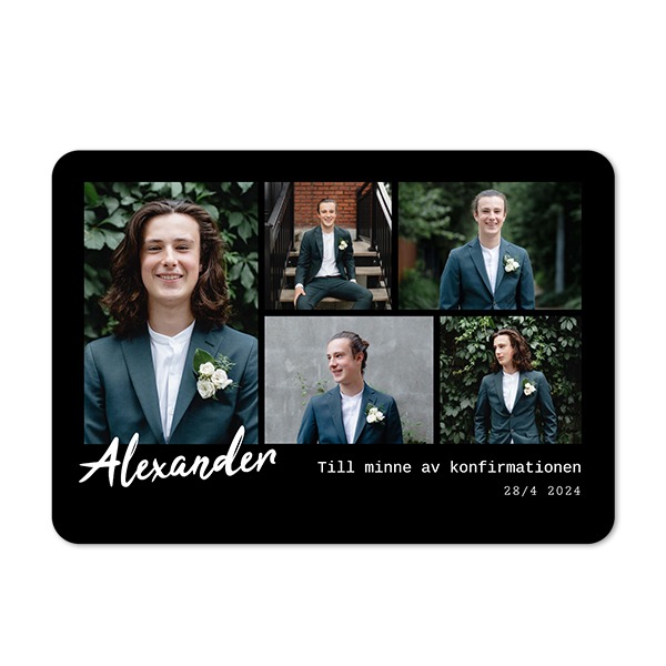 Enkla fotokort liggande rundade hörn 14,3 x 10 cm