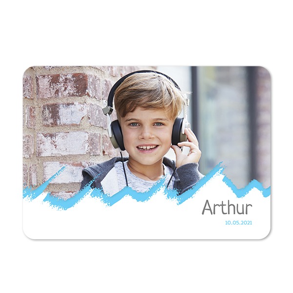 Single card landscape rounded corners 14,3 x 10 cm