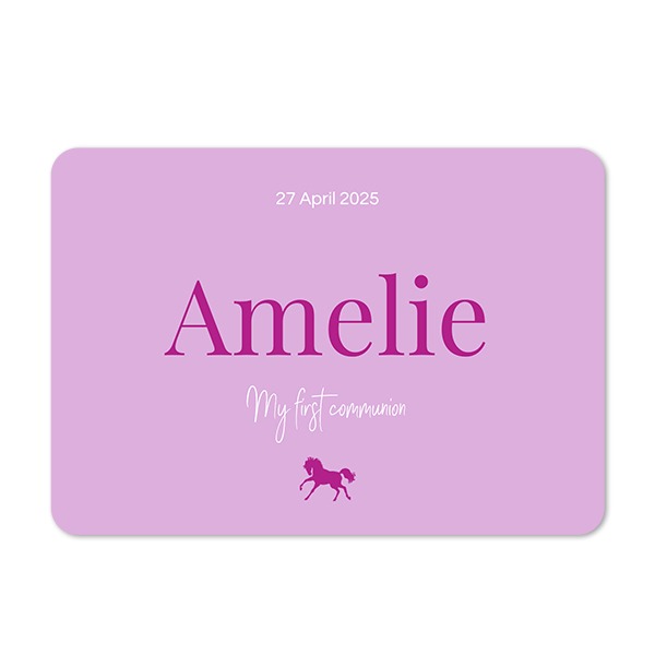 Single card landscape rounded corners 14,3 x 10 cm