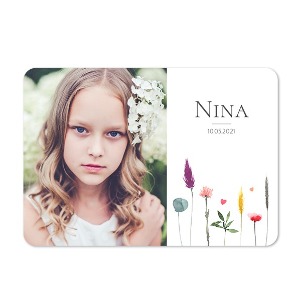 Single card landscape rounded corners 14,3 x 10 cm