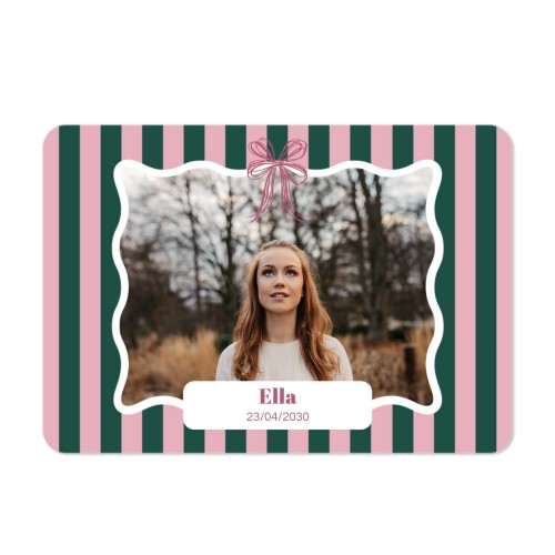 Single card landscape rounded corners 14,3 x 10 cm