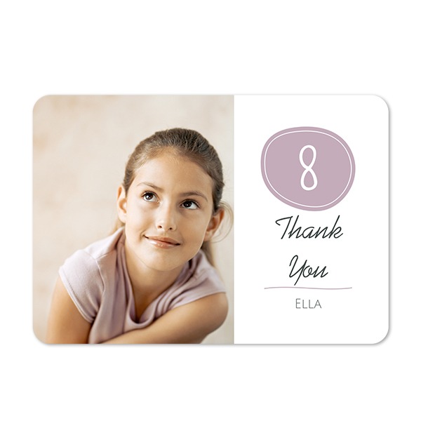 Faire-part 1 volet Paysage coins arrondis 14,3 x 10 cm