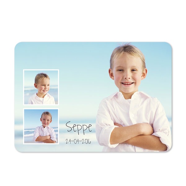 Single card landscape rounded corners 14,3 x 10 cm