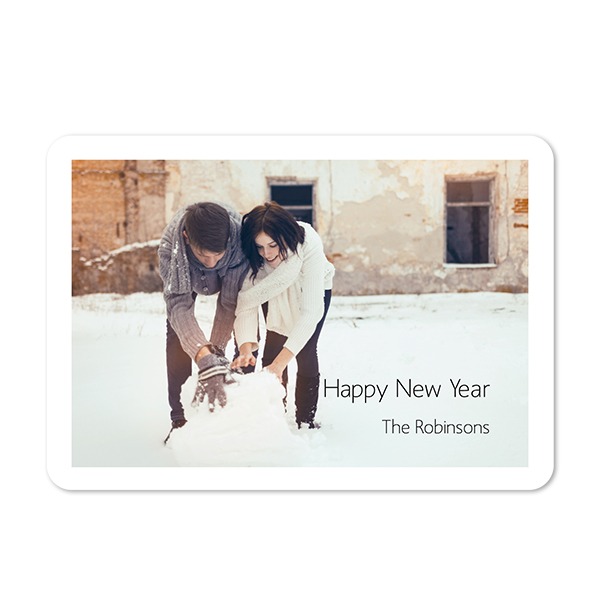 Single card landscape rounded corners 14,3 x 10 cm