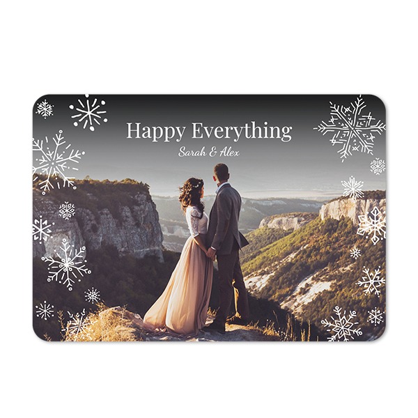 Faire-part 1 volet Paysage coins arrondis 14,3 x 10 cm