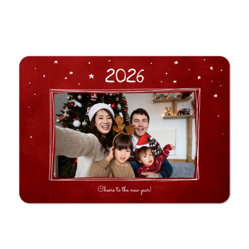 Single card landscape rounded corners 14,3 x 10 cm