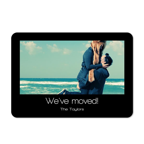 Single card landscape rounded corners 14,3 x 10 cm