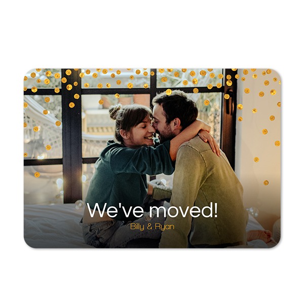 Single card landscape rounded corners 14,3 x 10 cm