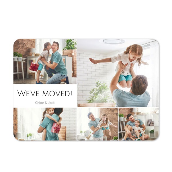 Single card landscape rounded corners 14,3 x 10 cm