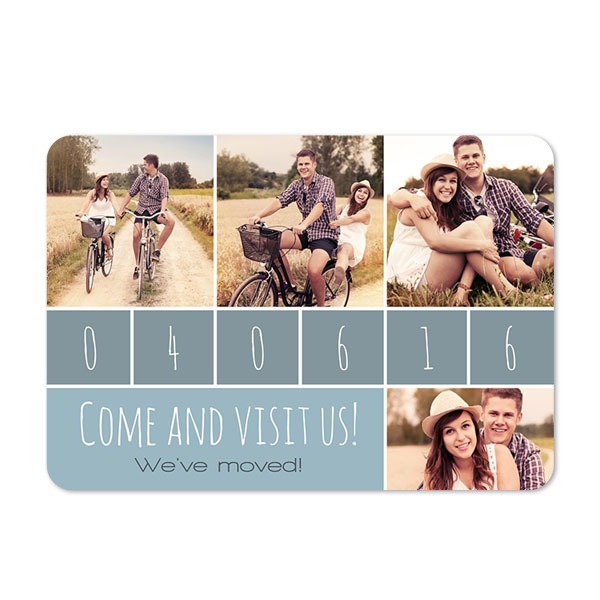 Single card landscape rounded corners 14,3 x 10 cm