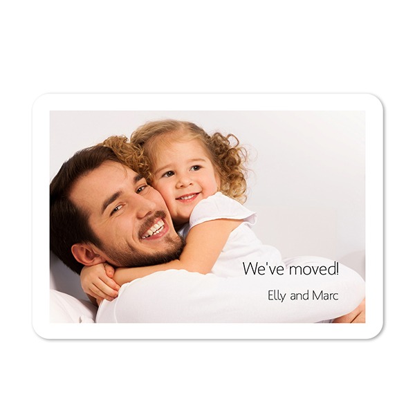 Faire-part 1 volet Paysage coins arrondis 14,3 x 10 cm