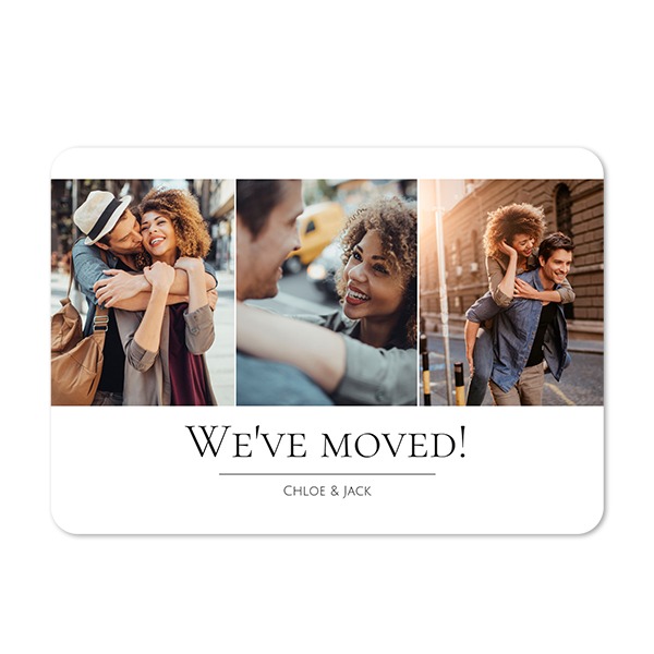 Single card landscape rounded corners 14,3 x 10 cm