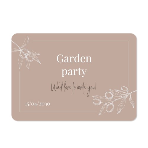 Single card landscape rounded corners 14,3 x 10 cm