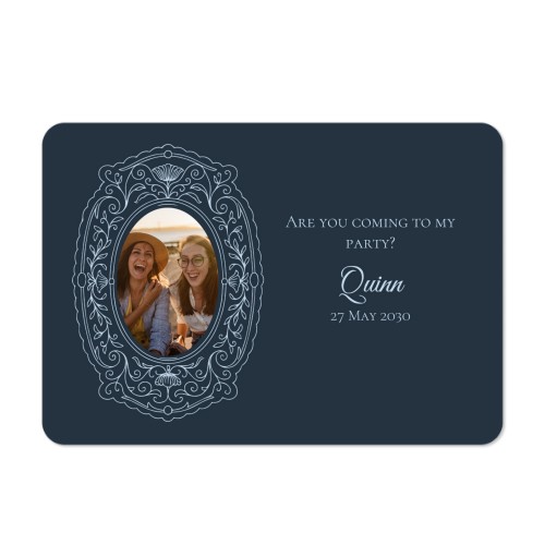 Single card landscape rounded corners 14,3 x 10 cm