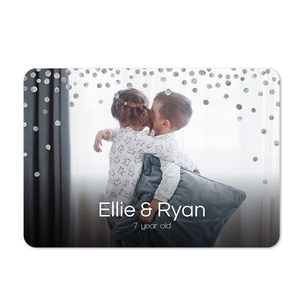 Single card landscape rounded corners 14,3 x 10 cm