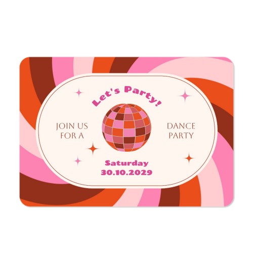 Single card landscape rounded corners 14,3 x 10 cm