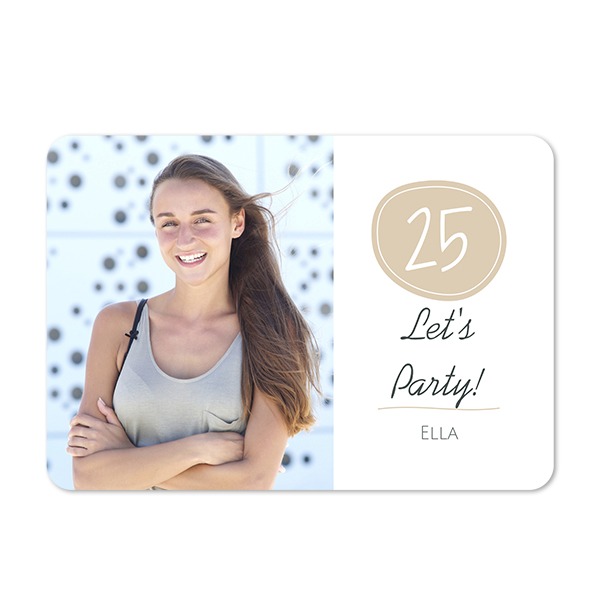 Faire-part 1 volet Paysage coins arrondis 14,3 x 10 cm