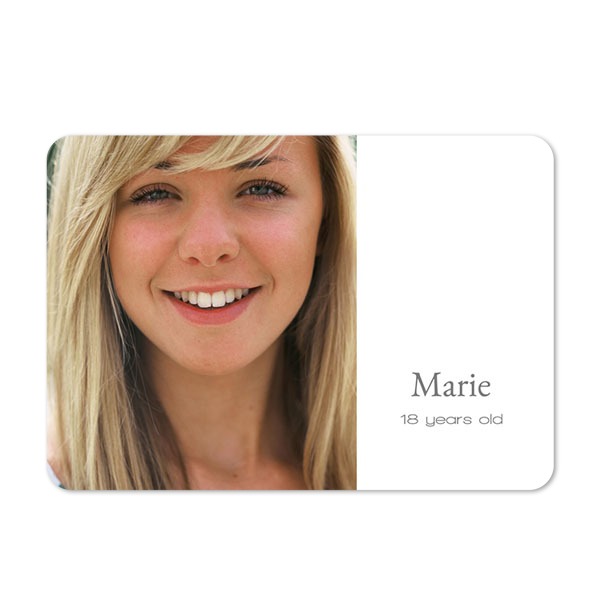 Single card landscape rounded corners 14,3 x 10 cm