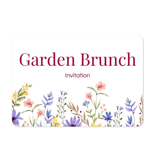 Single card landscape rounded corners 14,3 x 10 cm