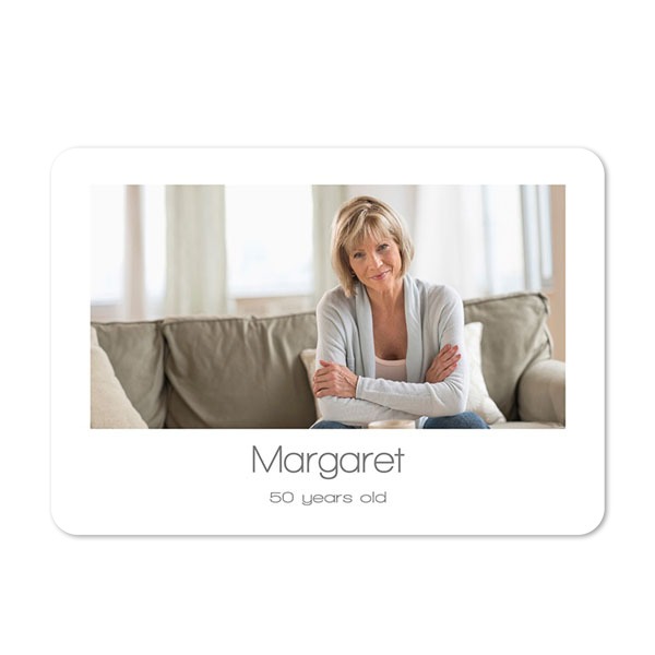 Single card landscape rounded corners 14,3 x 10 cm