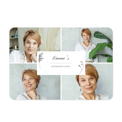 Grusskarte Querformat mit abgerundeten Ecken 14,3 x 10 cm