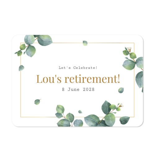 Single card landscape rounded corners 14,3 x 10 cm