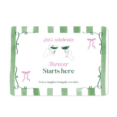 Faire-part 1 volet Paysage coins arrondis 14,3 x 10 cm