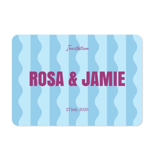 Color Blocking Waves Invitation