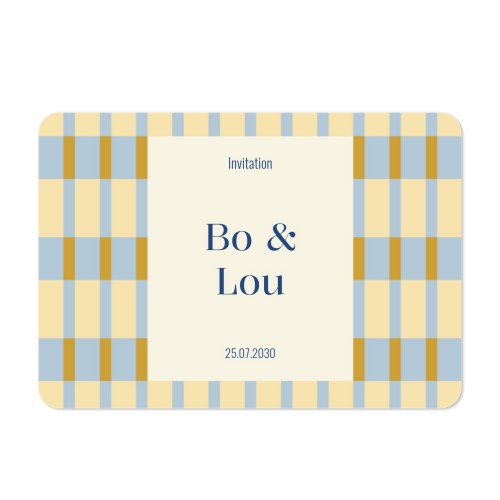Elegant Stripe Frame Invitation