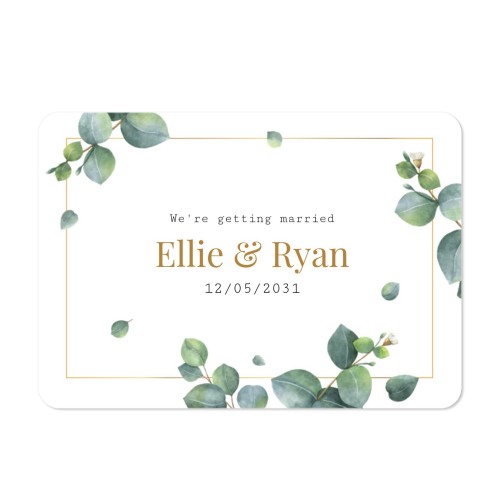 Single card landscape rounded corners 14,3 x 10 cm