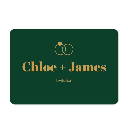 Faire-part 1 volet Paysage coins arrondis 14,3 x 10 cm