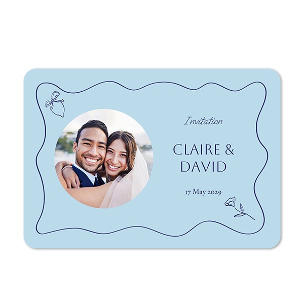 Single card landscape rounded corners 14,3 x 10 cm