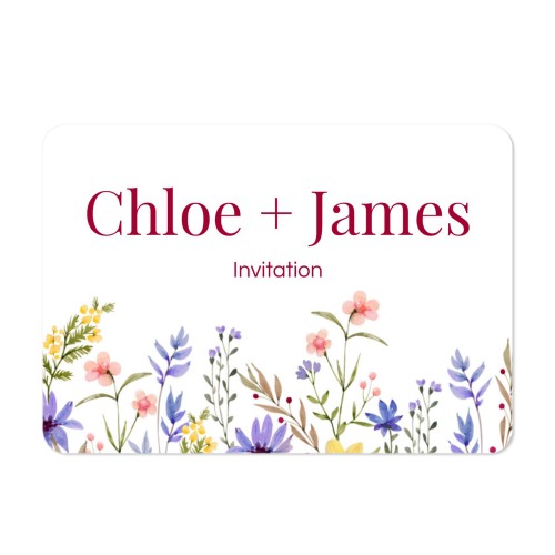 Faire-part 1 volet Paysage coins arrondis 14,3 x 10 cm