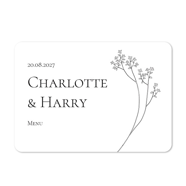 Single card landscape rounded corners 14,3 x 10 cm