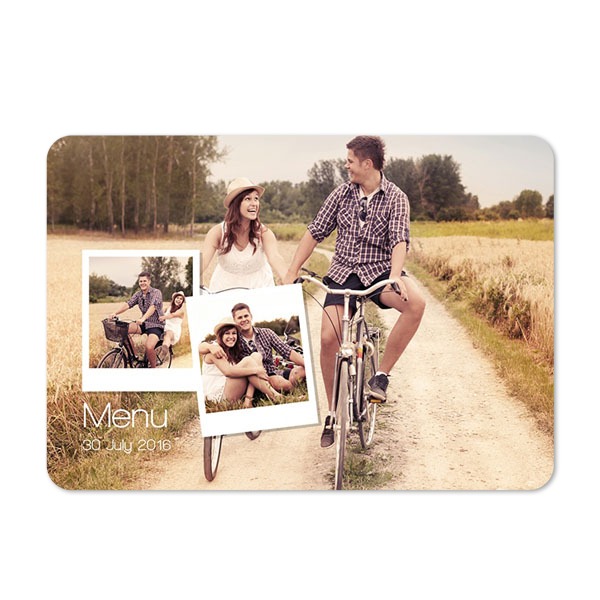 Faire-part 1 volet Paysage coins arrondis 14,3 x 10 cm