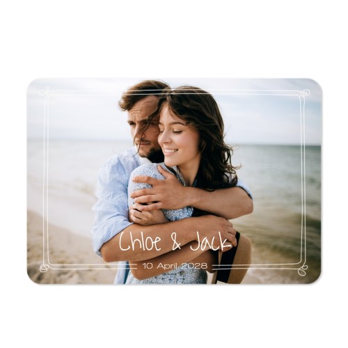 Single card landscape rounded corners 14,3 x 10 cm