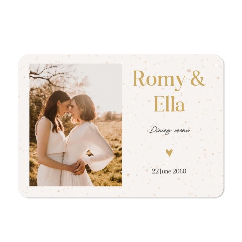 Single card landscape rounded corners 14,3 x 10 cm