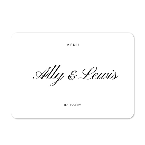 Single card landscape rounded corners 14,3 x 10 cm