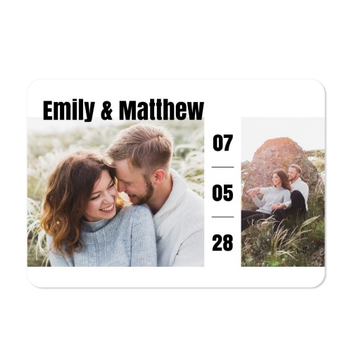 Single card landscape rounded corners 14,3 x 10 cm