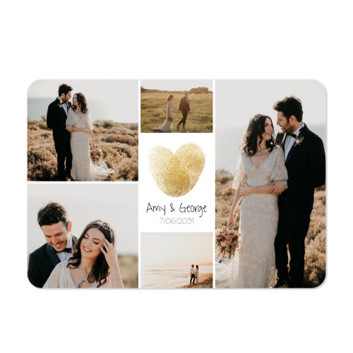 Single card landscape rounded corners 14,3 x 10 cm