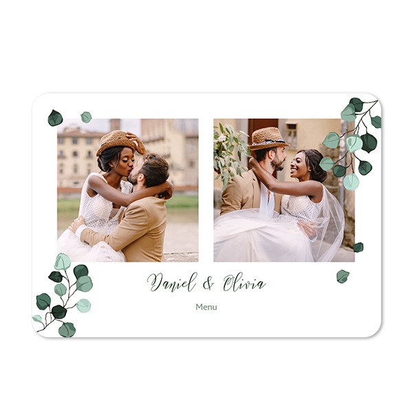 Single card landscape rounded corners 14,3 x 10 cm